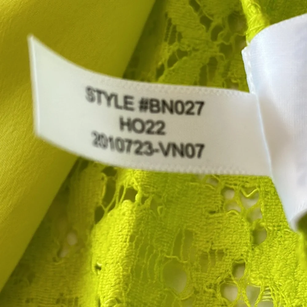 J Crew Mock Neck Lace Top in Citrine NWT Size 6